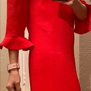 Red classic Ann Taylor mini dress.